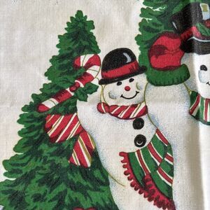 Tobin Vintage Christmas Holiday Snowman Dinner Napkins Whimsical Wreath Candy/7